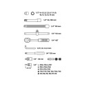 Klucze nasadowe 1/4", zestaw 46 szt.