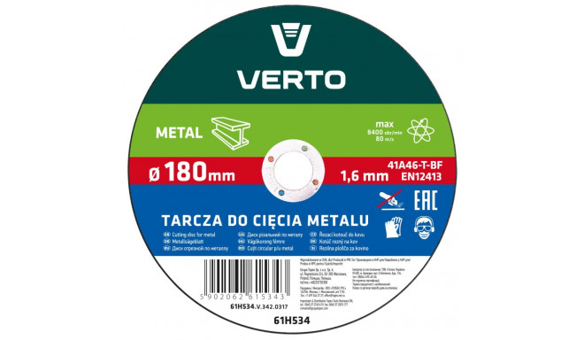 Tarcza tnąca do metalu 180 x 1.6 x 22.2 mm (5 tk.)