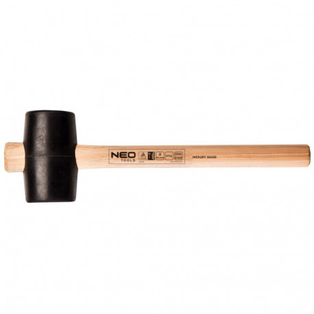 Młotek gumowy 65 mm, 425 g, trzonek hikorowy
