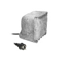 Gniazdo ogrodowe KAMIEŃ, 4x2P+Z (schuko), kabel gumowy H07RN-F 3x1,5mm?, 3m, 2 tryby pracy: automaty