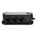 Listwa zasilająca nabiurkowa z wyłącznikiem 3x2P+Z(schuko), ładowarka 2xUSB 2.4A, Ogranicznik przepi