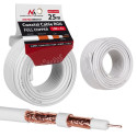 Kabel koncentryczny Maclean, Przewód antenowy satelitarny, RG6 1.02CU+4.8FPE+CU/P+32*0.12CU+6.8PVC, 