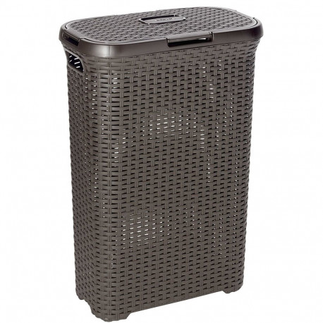 Kosz na bieliznę Curver Natural Style 40L ciemnyBr