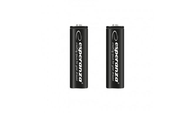 EZA105 Esperanza akupatareid Ni-MH AA suure mahutavusega 2600mAh 2tk mustad