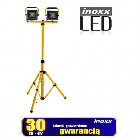 Naświetlacz przenośny led 50w x2 + statyw teleskopowy 160cm