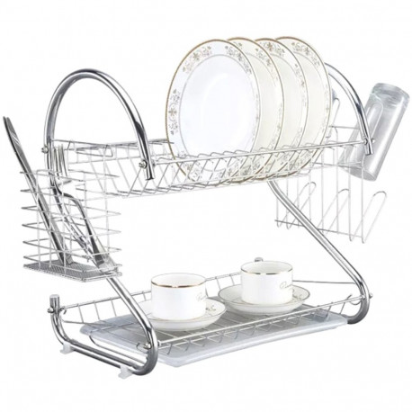 AG373 kaheastmeline nõudekuivatusrest roostevaba teras