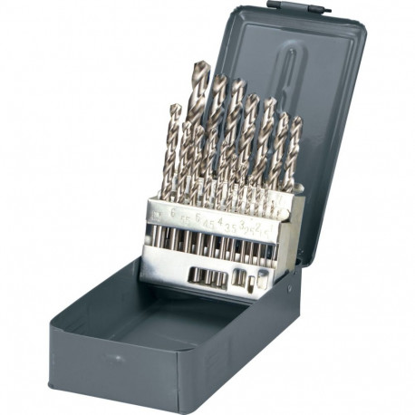 Wiertła do metalu hss din338 szlif. szt.19(1-10mm) proline
