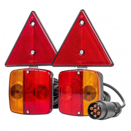 komplekt tulede lampe haagisele magnetiga amio-02095