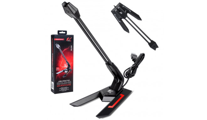 Mikrofon gamingowy NanoRS, LED, YouTube streaming, kabel USB 1.5m, czułość 21dB+3dB, RS710