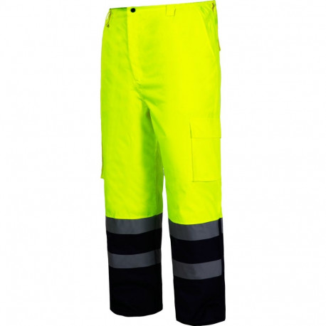 Soojustatud hoiatuspüksid, kollased, "2xl", CE