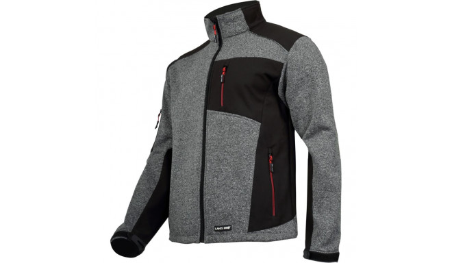 Jope kampsun pehmete detailidega, hall-must, "2XL", CE.
