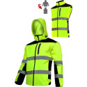 Softshell ostrzeg. z odpinanymi ręk., żółty, "xl", ce, lahti
