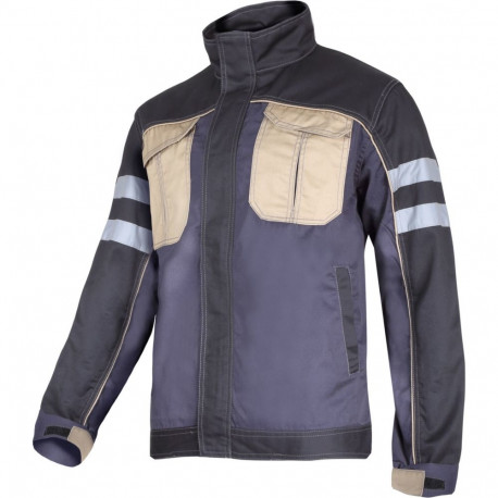 Bluza szar-czar-beż z pasami odblask., "2xl", ce, lahti