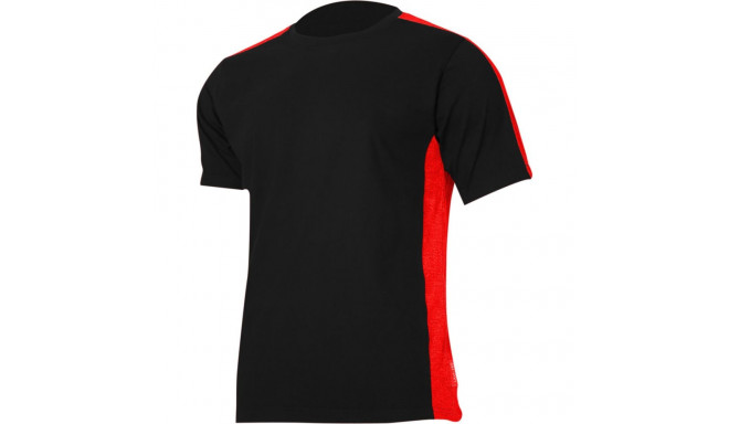 Koszulka t-shirt 180g/m2, czarno-czerw., "3xl", ce, lahti