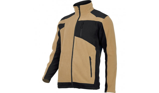 Fliisjakk tugevdusega, beež-must, "3XL", CE