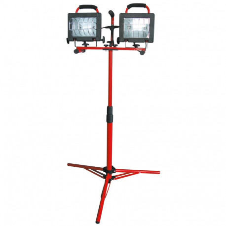 Kahekordne halogeenlamp statiiv-kantav 2x500W CE Proline