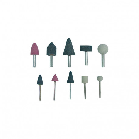 Kamienie szlifierskie z trzpieniami 6 oraz 3mm kpl.szt.10