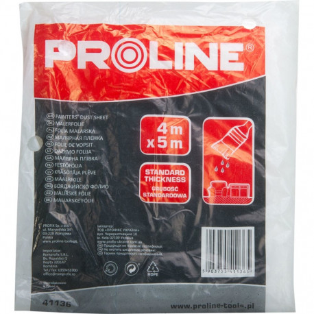 Folia malarska bgr(gr:ok.45mikro-m)4x5m ldpe exmocna proline