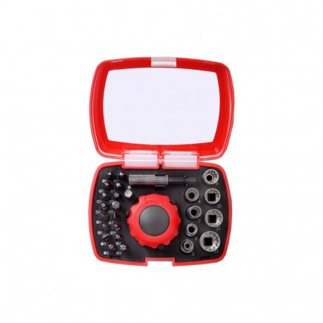 Zestaw otsikute ja padrunite komplekt koos rätsli ja hoidjaga, 27 tk proline