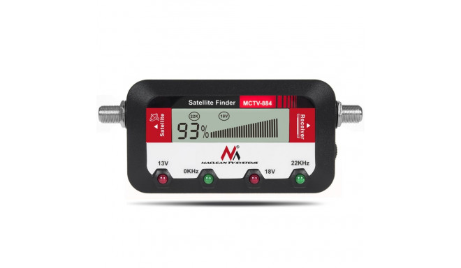 Miernik satelitarny Maclean, cyfrowy wyświetlacz, kabel 25cm F-F, MCTV-884