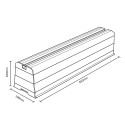 Uchwyt podstawa mocowanie do klimatyzatora / pompy ciepła Maclean, długość ramienia 450mm, PVC, kpl 