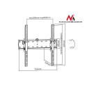 Uchwyt do telewizora Maclean, max VESA 400x400, 32-75", do 40kg, czarny, MC-665