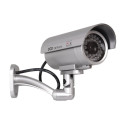 Atrapa kamery tubowej, diody IR LED, srebrna, IR9000S