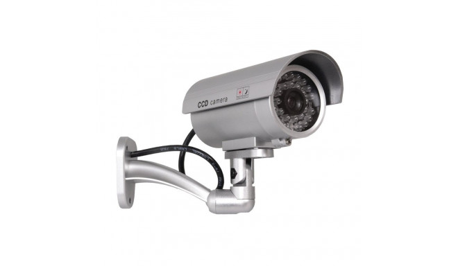 Atrapa kamery tubowej, diody IR LED, srebrna, IR9000S