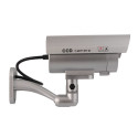 Atrapa kamery tubowej, diody IR LED, srebrna, IR9000S