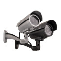 Atrapa kamery tubowej, diody IR LED, srebrna, IR9000S