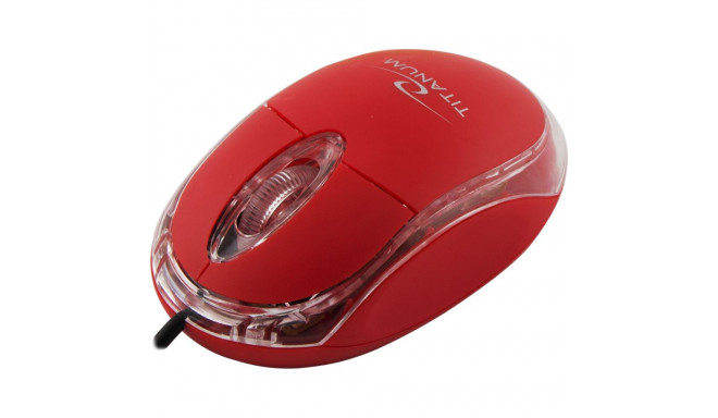 TM102R Titanum juhtmega 3D optiline USB hiir punane