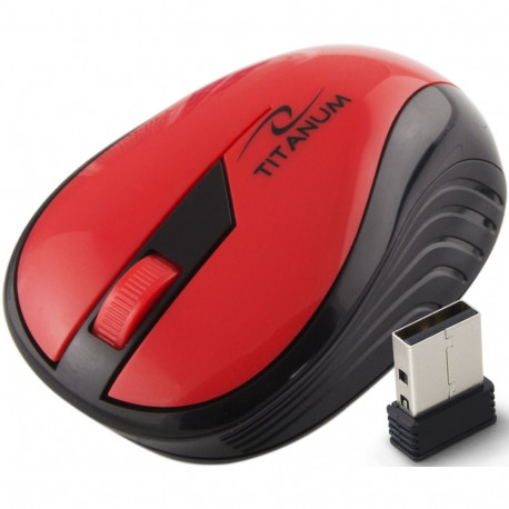 TM114R Titanum juhtmevaba 2.4ghz 3D optiline USB vikerkaarepunane hiir