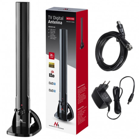 Maclean tv antenn MCTV-930 DVB-T/T2 HEVC siseruumne toruline LTE 5G filter maksimaalne väljundtase 1