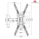 Uchwyt do telewizora lub monitora Maclean, uniwersalny, max 400x400, 13-55", 30kg, czarny
