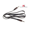 Przewód Maclean, Jack 3.5mm, Płaski, Metalowy wtyk, 2m, Czarny, MCTV-695 B