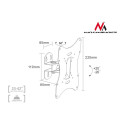 Uchwyt do telewizora lub monitora Maclean, uniwersalny, max VESA 200x200, 23-42", 30kg, czarny, MC-5