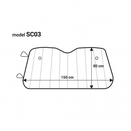päikesekaitse ja härmatisevastane klaasikate 150x80cm amio-01533