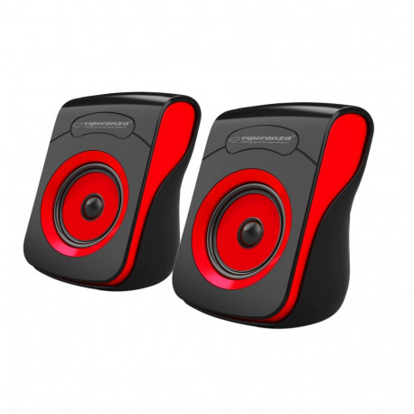 Esperanza kõlarid EP140KR 2.0 USB flamenco, must-punased