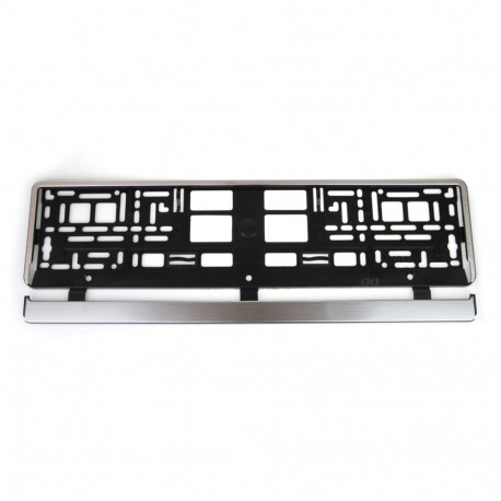 Sõiduki registreerimisnumbri raam hõbedane harjatud amio-01646