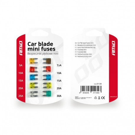 mini auto kaitsmekomplekt 10 tk amio-01139