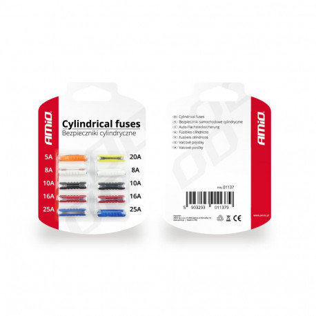 Silindrilised auto kaitsmed 10 tk