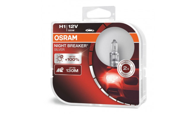 Żarówk halogenowe osram h1 12v 55w p14,5s night breaker silver +100% /2 szt./