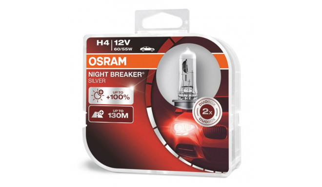 Żarówki halogenowe osram h4 12v night breaker silver +100%/ 2 szt/