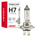 Żarówka halogenowa h7 12v 55w filtr uv (e4) amio-01156