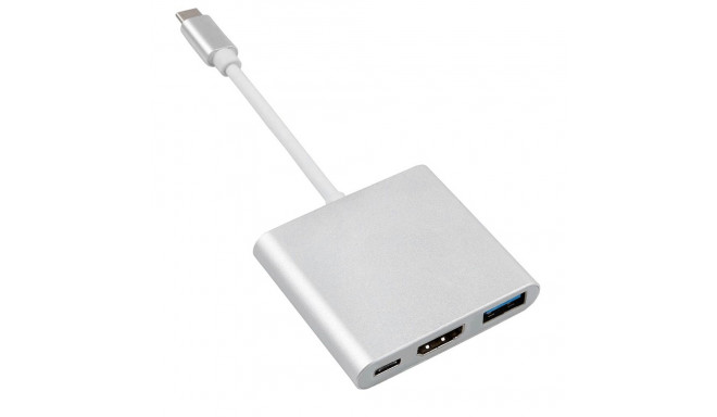 MCTV-840 52385 Adapter USB-C - HDMI / USB 3.0 / USB-C metallkorpus 4K