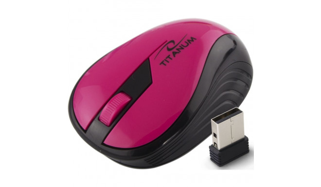 TM114P juhtmevaba 2.4GHz 3D optiline USB Rainbow roosa hiir