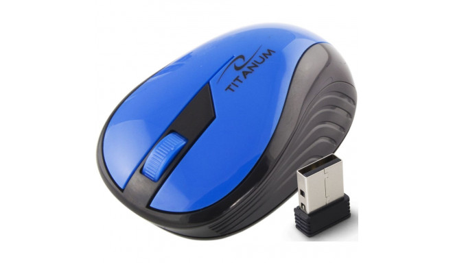 TM114B juhtmevaba 2.4GHz 3D optiline USB Rainbow sinine hiir