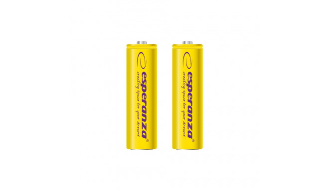 EZA103Y Ni-Mh AA 2000mAh taaslaetavad akud, 2 tk, kollane Esperanza