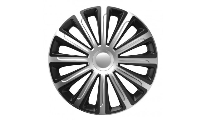 Autokilp must-hõbedane trend silver&black 14"