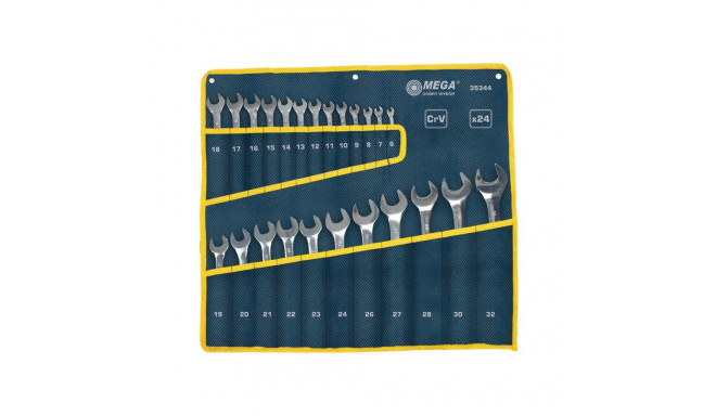 Klucze oczkowo-płaskie szt.24 (6-32mm), cv